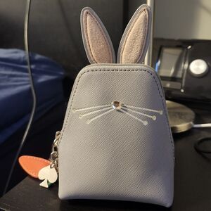 Kate Spade Hop to it Limited Edition Gray/Purple Bunny Women's Coin Purse